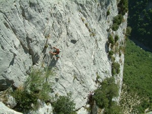 Escalade dans les gorges du Verdon