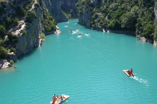 pédalo dans les gorges du verdon